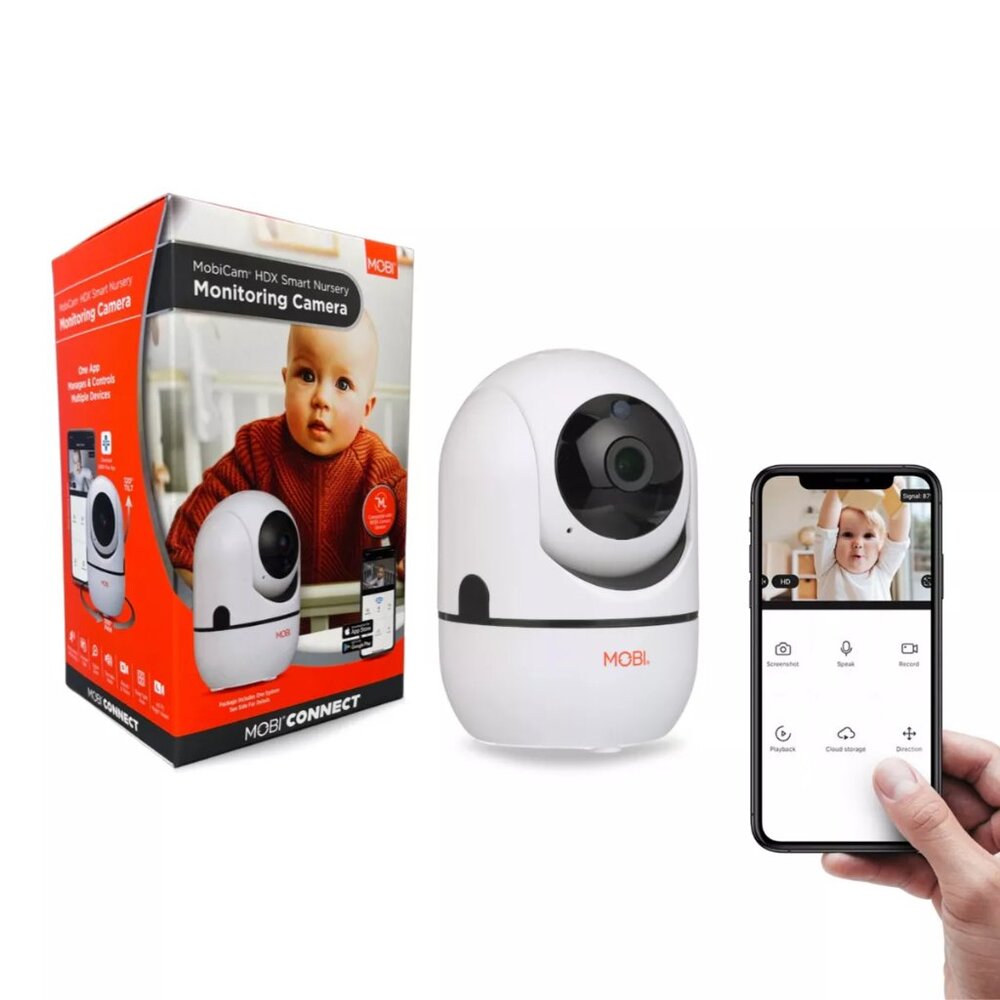 LIKE NEW! MobiCam HDX Pan & Tilt Smart HD WI-FI Baby Monitor